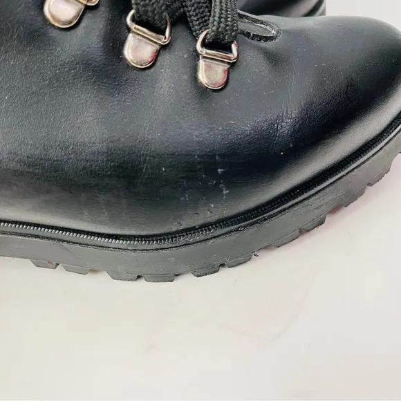 BHAVA Vegan Leather Rally Lace Up Combat Boots