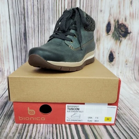 Bionica Blue Jean Tucson Lace Up Hiker Boots