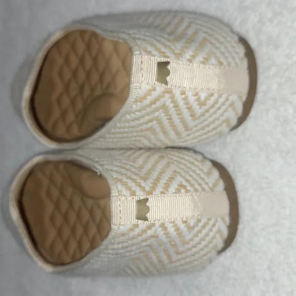 Birdies Heron Chai Chevron Flats Loafers  Cushioned Footbed Size 5.5.5