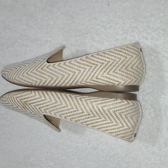 Birdies Heron Chai Chevron Flats Loafers  Cushioned Footbed Size 5.5.5