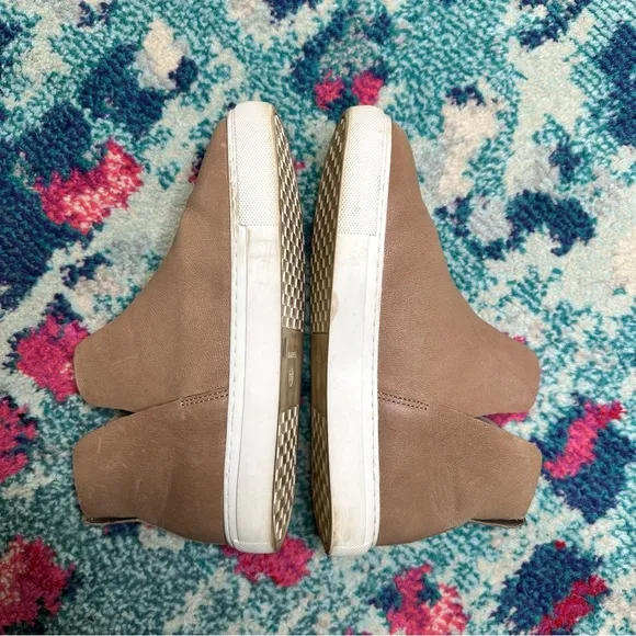 Birdies The Falcon High Top Sneaker in Cafe Au Lait Brown Leather