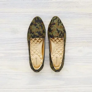Birdies The Starling Camo Calf Hair Slip On Flat Size 8