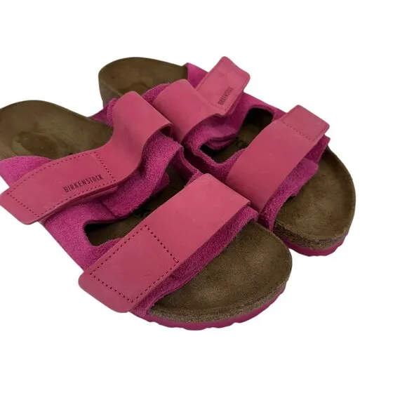 Birkenstock Arizona Sandal Pink Suede Leather Adjustable Straps Women EU 39 US 9