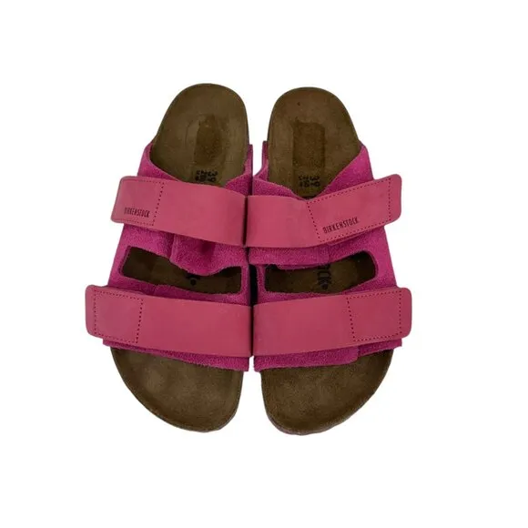 Birkenstock Arizona Sandal Pink Suede Leather Adjustable Straps Women EU 39 US 9