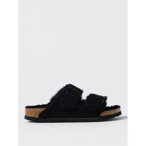 Birkenstock Arizona Shearling Suede Sandal Women Black