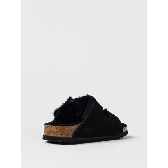 Birkenstock Arizona Shearling Suede Sandal Women Black