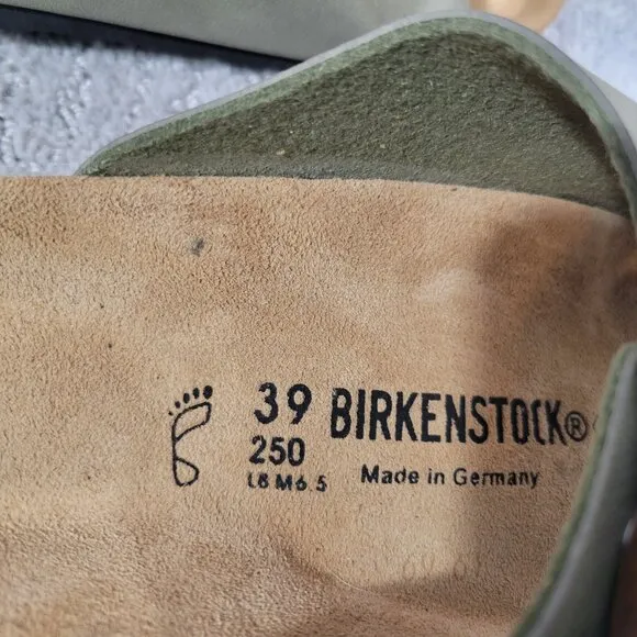 Birkenstock Arizona Unisex EU 39 US L8 M6 Stone Birko-Flor Nubuck Slide Sandals.