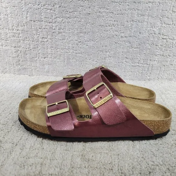 Birkenstock Arizona Unisex EU 40 US L9 M7 Berry Crush Birko-Flor Slide Sandals.