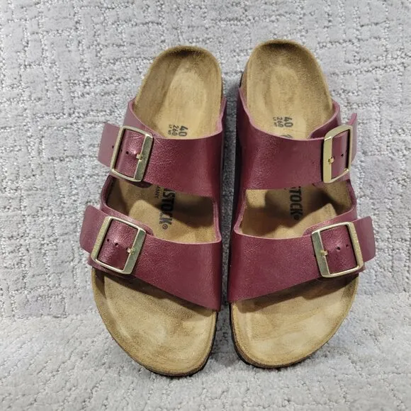 Birkenstock Arizona Unisex EU 40 US L9 M7 Berry Crush Birko-Flor Slide Sandals.