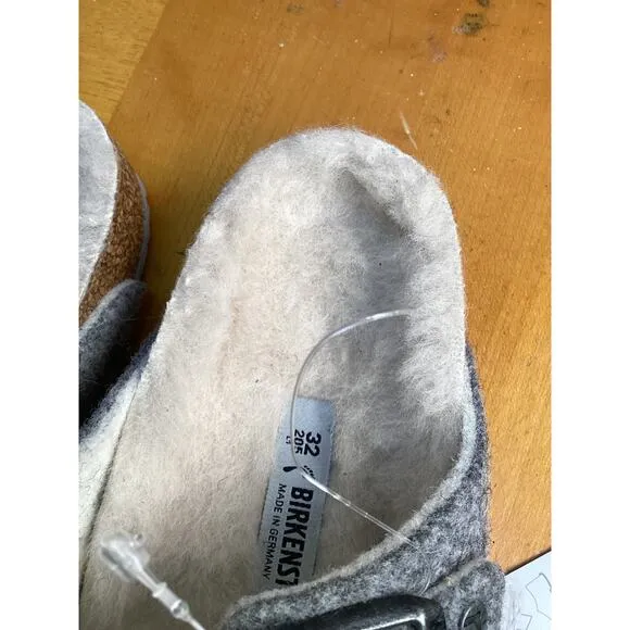 Birkenstock Arizona Wool Shearling Adjustable Slide Sandals Fur Lining NEW