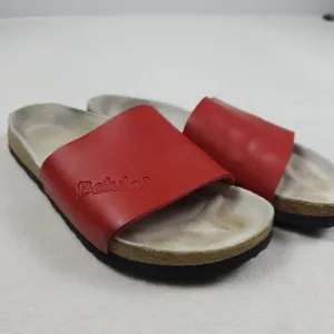 Birkenstock Betula Slides Womens Size 7 Red REGGAE Leather Slip On Sandals