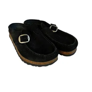 Birkenstock Buckley Black Suede Clogs Women's EU 36 US 5.5 Slip On Casual Shoes