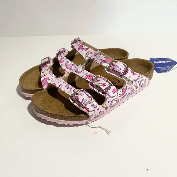 Birkenstock Florida Unicorn Pink Sandals for Girls 33