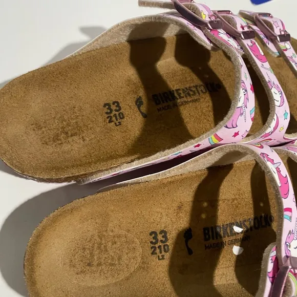 Birkenstock Florida Unicorn Pink Sandals for Girls 33