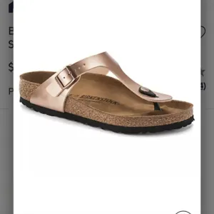 Birkenstock Gizeh Rose Gold Sandals with Buckle Size 7.5