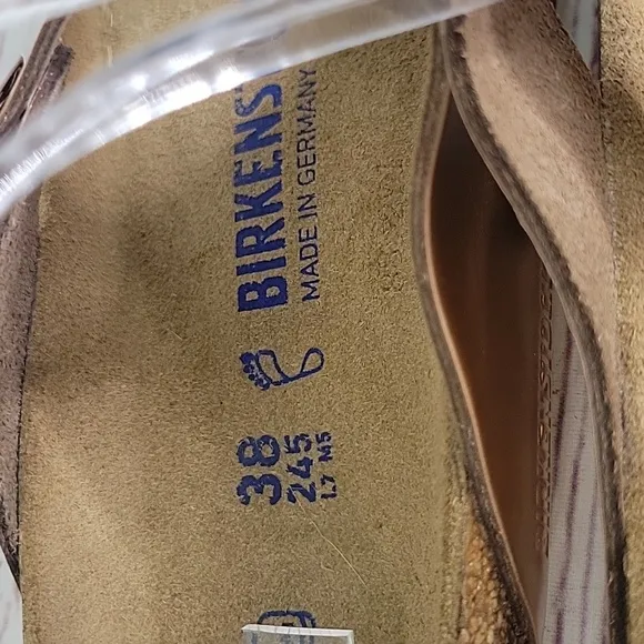 Birkenstock Gizeh Rose Gold Sandals with Buckle Size 7.5