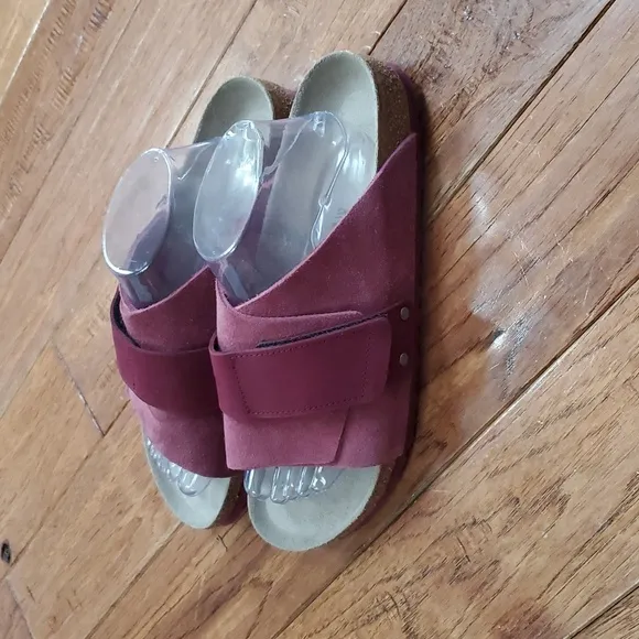 Birkenstock Kyoto nubuck suede Slide Sandals