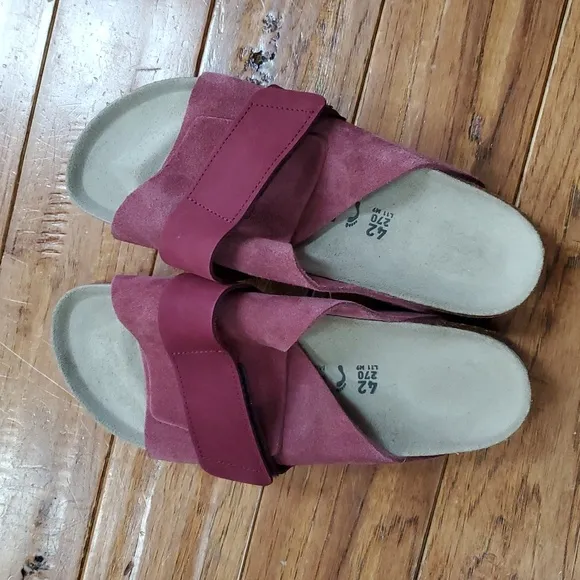 Birkenstock Kyoto nubuck suede Slide Sandals
