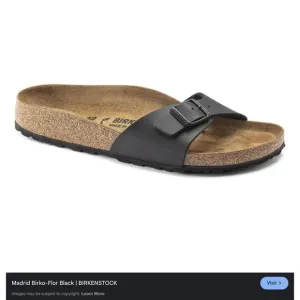 Birkenstock Madrid Birko-Flor Black Sandals Slides Women's Size 42