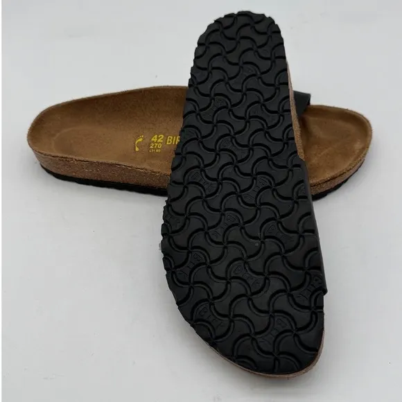 Birkenstock Madrid Birko-Flor Black Sandals Slides Women's Size 42