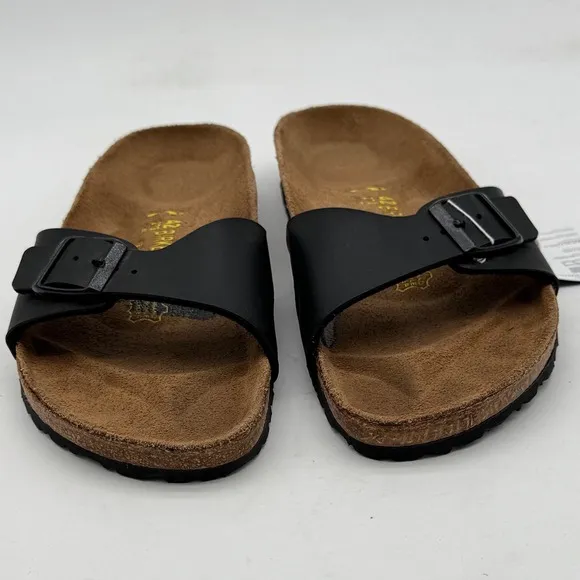 Birkenstock Madrid Birko-Flor Black Sandals Slides Women's Size 42