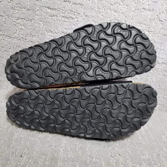 Birkenstock Madrid Size EU 36 L5 US Narrow Black Big Buckle Slide Sandals