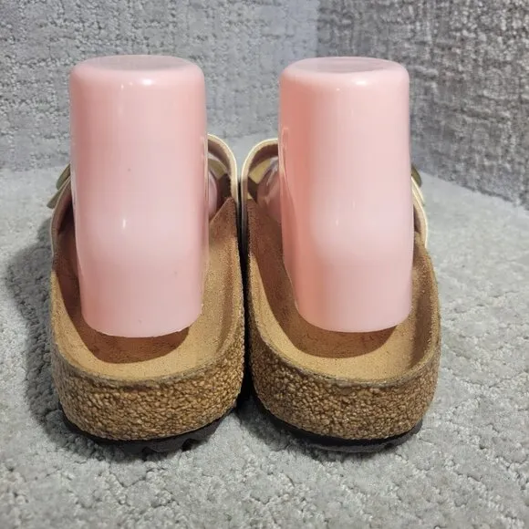 Birkenstock Madrid Size EU 40 L9 M7 US Narrow Beige Big Buckle Slide Sandals