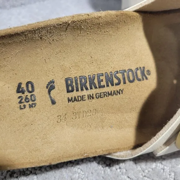 Birkenstock Madrid Size EU 40 L9 M7 US Narrow Beige Big Buckle Slide Sandals
