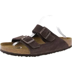 Birkenstock Mens Arizona BS Brown Buckle Nubuck Slide Sandals New