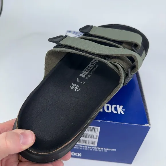 Birkenstock Sandals Mens 13 (46 EU) Atacama Birko-Flor® Futura Khaki Green Slide