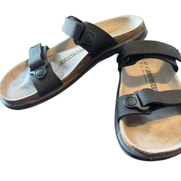 Birkenstock UNISEX Black Adjustable Strap Sandals Size L9 M7 EU40