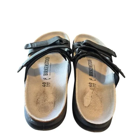 Birkenstock UNISEX Black Adjustable Strap Sandals Size L9 M7 EU40