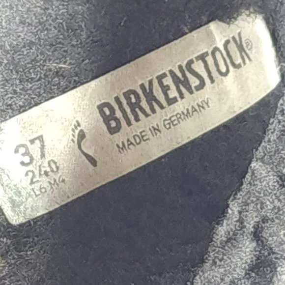 BIRKENSTOCK Women Arizona Big Buckle 37 US6 Black Teddy Shearling Slide Sandals