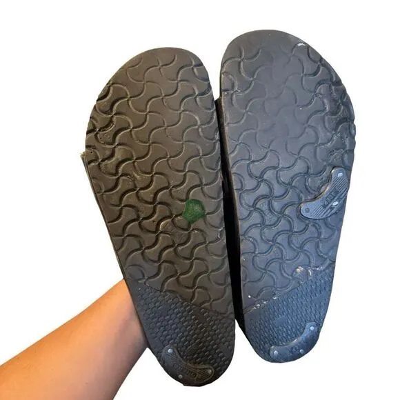 Birkenstock Arizona Black leather Slide Sandals men’s size 11 (44) double strap