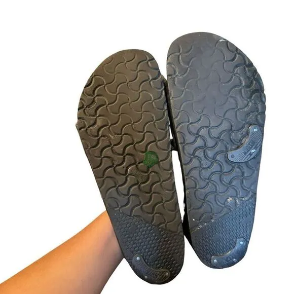 Birkenstock Arizona Black leather Slide Sandals men’s size 11 (44) double strap
