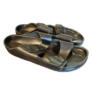 Birkenstock Arizona Black leather Slide Sandals men’s size 11 (44) double strap
