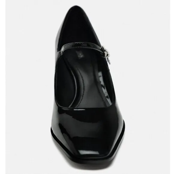 BLOGGER'S FAVE! Zara Ballet Mary Janes Pump Black NWT
