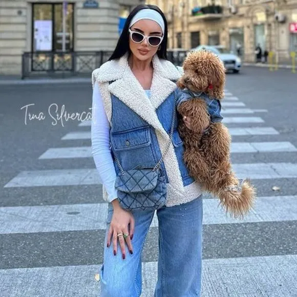 BLOGGER'S FAVE! Zara Indigo Double Faced Vest Jacket NWT