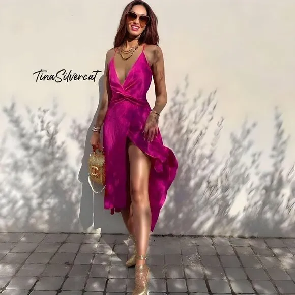 BLOGGER'S FAVE! Zara Pink Midi Dress NWT