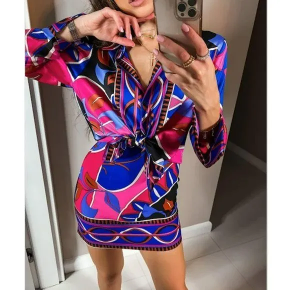 BLOGGER'S FAVE! ZARA PUCCI STYLE PRINTED SHORT SKIRT NW