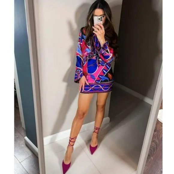 BLOGGER'S FAVE! ZARA PUCCI STYLE PRINTED SHORT SKIRT NW