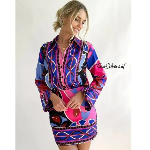 BLOGGER'S FAVE! ZARA PUCCI STYLE PRINTED SHORT SKIRT NW