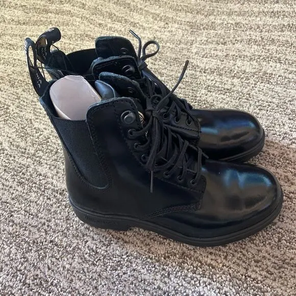 Blundstone LACE UP BOOTS - BORDEAUX Black BRUSH Uk 3.5 US 6.5