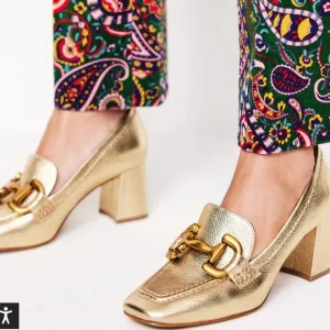 Boden Iris Snaffle Heeled Loafers