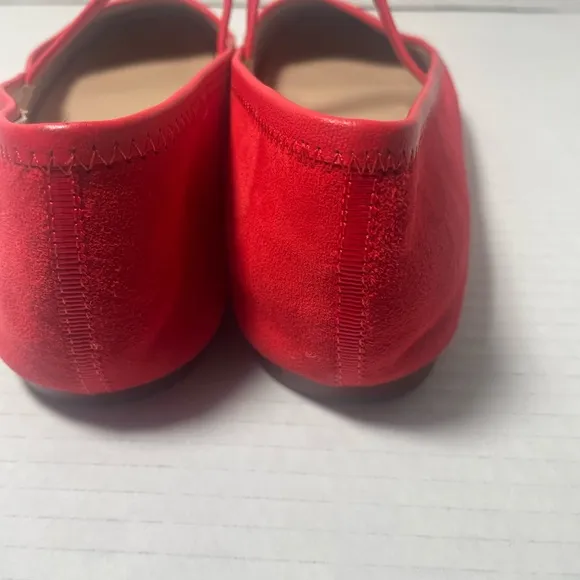 Boden Red Suede Ballet Flats