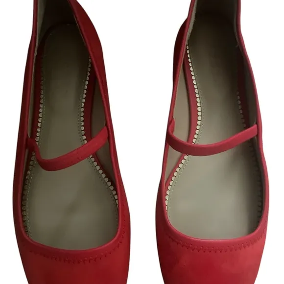Boden Red Suede Ballet Flats