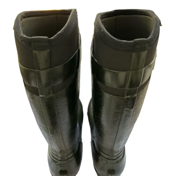 BOGS Rider Emboss Tall Black Waterproof Boots Size 9 Pull On Muck Boots