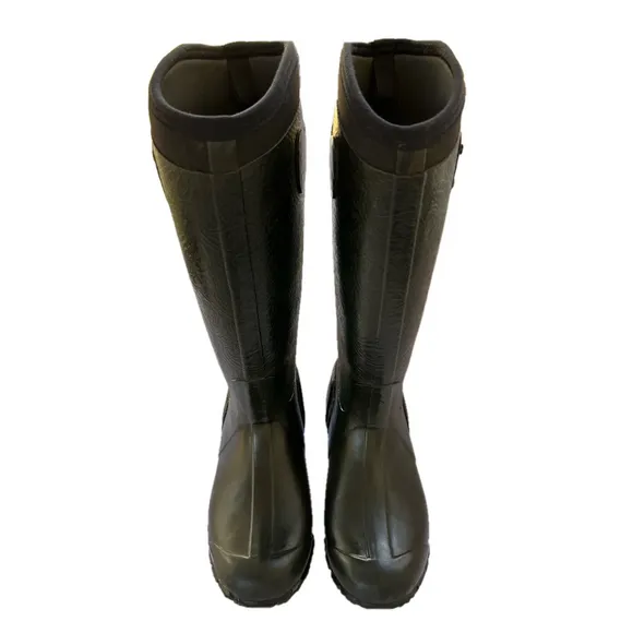 BOGS Rider Emboss Tall Black Waterproof Boots Size 9 Pull On Muck Boots