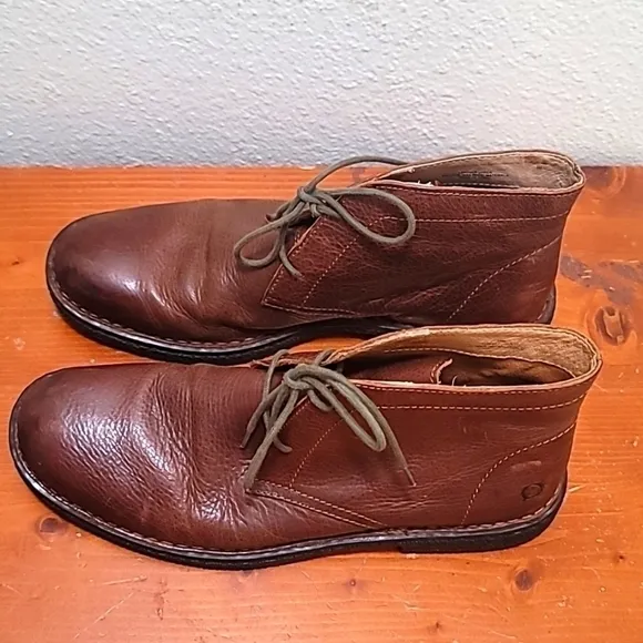 BORN BISMARK BROWN MEN'S LACE UP ANKLE CHUKKA BOOTS SIZE 12