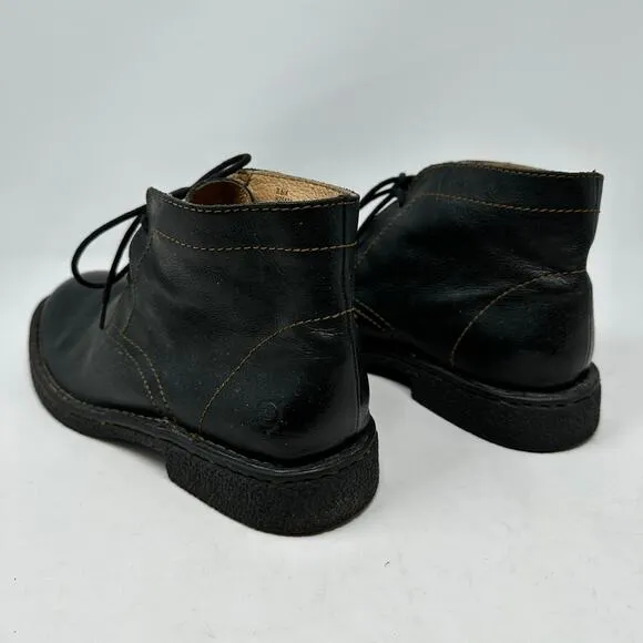 Born Harrison Chukka Boots Lace-Up Black Leather